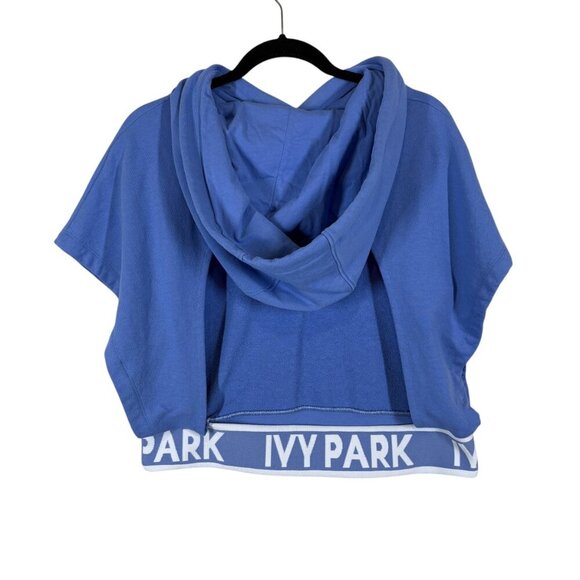Ivy Park - Beyoncé Blue & White Cropped Backless Sleeveless Hoodie Women's XL - Picture 2 of 5